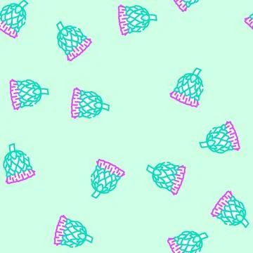 Flower artichoke vector seamless pattern Stock Illustration