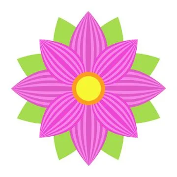 Flower Astra flat icon, easter and holiday 스톡 일러스트