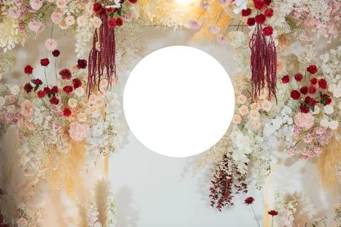 Flower background, backdrop wedding decoration, rose pattern, colorful back Stock Illustration
