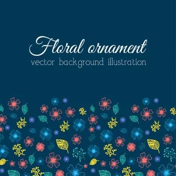 Flower background concept.  illustration Stock Illustration