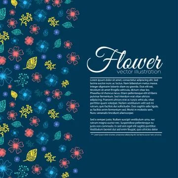 Flower background concept.  illustration Stock Illustration