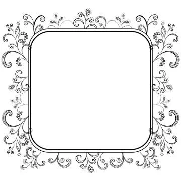 Flower background, contours Stock Illustration