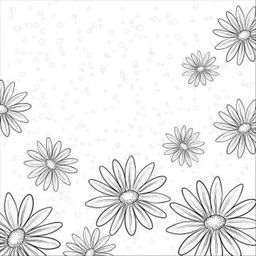 Flower background, contours Stock Illustration