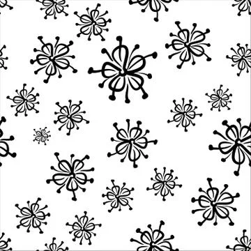 Flower background, contours Stock-Illustration