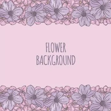 FLOWER BACKGROUND Decorative Frame Vector Illustration Set Stock Illustration