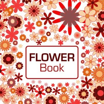 Flower background with frame and text Stock Illustration