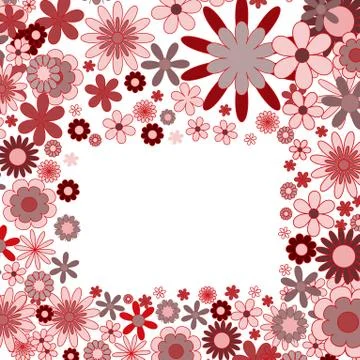 Flower background with frame Stock Illustration