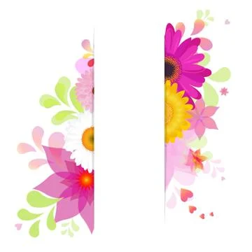 Flower background with gerbers Stock Illustration