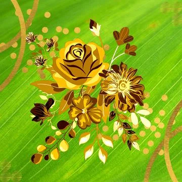 Flower background green Stock Illustration