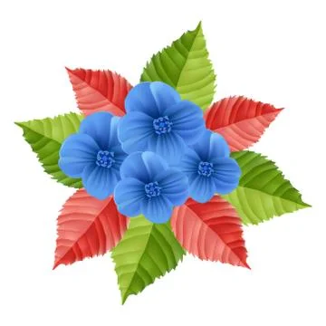 Flower background with lives Stock Illustration