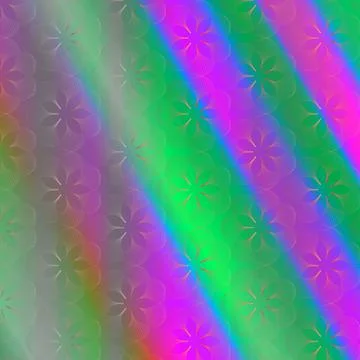 Flower background on a rainbow. Stock Illustration