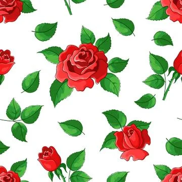 Flower background, roses Illustrazione stock