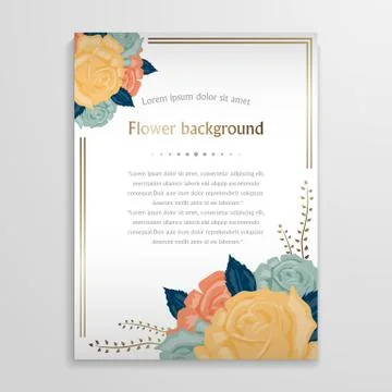 Flower background with roses Stock Illustration