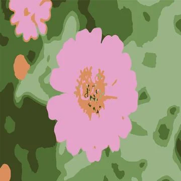 Flower background silhouette vector design Stock Illustration