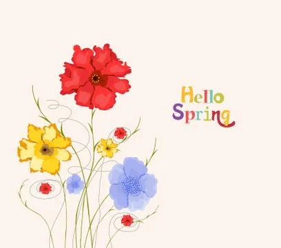 Flower background for spring Stock Illustration