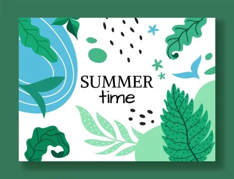 Flower background. Summer time. Abstract frame. Natural shapes. Modern bloo.. Stock Illustration