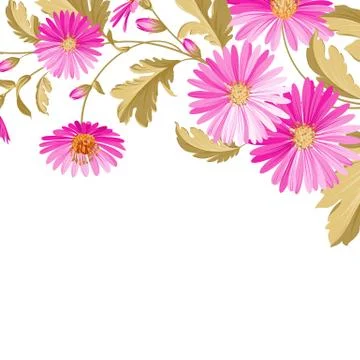 Flower background with violet flowers. Stock-Illustration