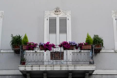 Flower balcony 库存照片