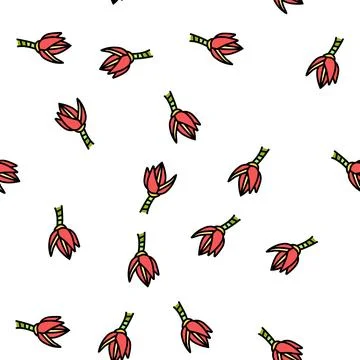 Flower banana vector seamless pattern Stockillustratie