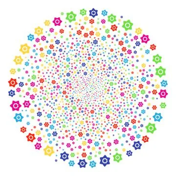 Flower Bang Sphere Stock Illustration