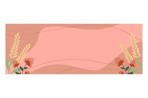 Flower Banner Background Vector Stock Illustration