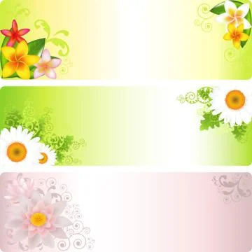 Flower banner Stock Illustration