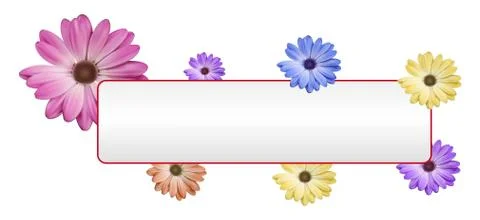Flower banner Stock Illustration