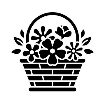 Flower Basket Stock Illustration