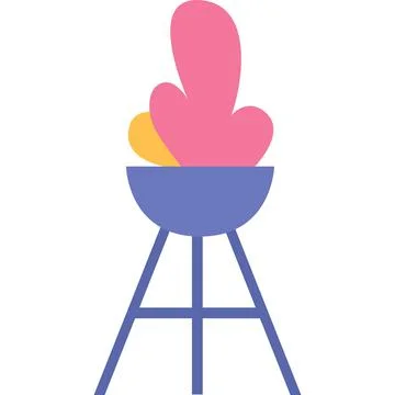 Flower bed vector icon street or garden decoration Stock Illustration