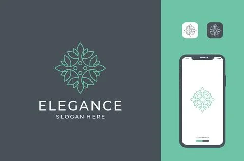 Flower bee logo design Stock Illustration