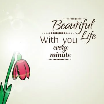 Flower on a beige background with rays Stock Illustration