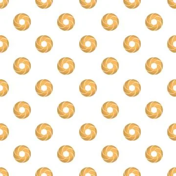 Flower biscuit pattern seamless vector Stock Illustration