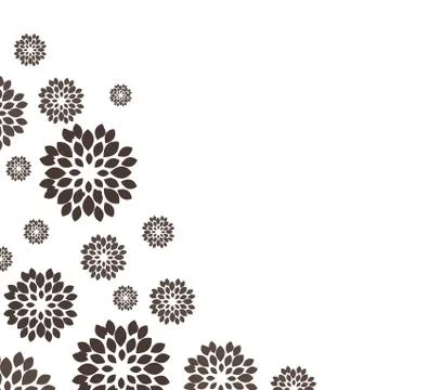 Flower black background Stock Illustration