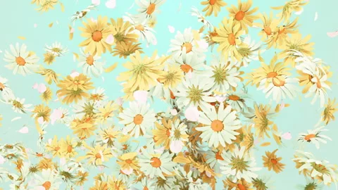 Flower Blast on Pastel Background Stock Footage 309742687