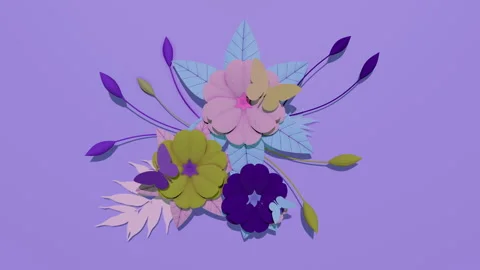 Flower Blooming Animation 4k 3d animatio... | Stock Video | Pond5