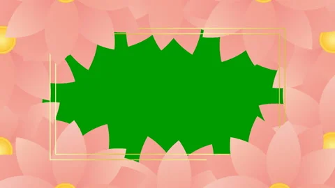 Flower blooms  frame background 3 green Stock Footage 149266696