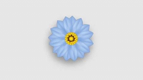 Flower blossom icon loop Animation video transparent background with alpha .. Stock Footage 234586157