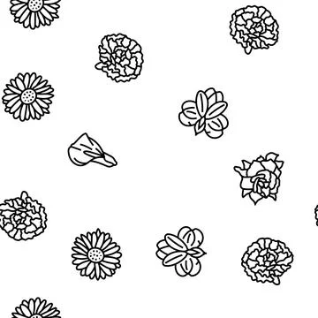 Flower blossom spring vector seamless pattern イラスト素材