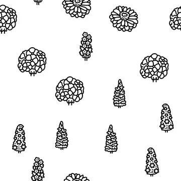 Flower blossom spring vector seamless pattern Stock Illustration