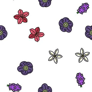Flower blossom spring vector seamless pattern Stockillustratie