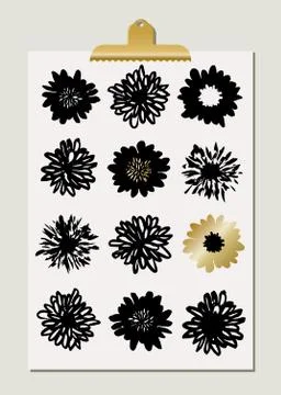 Flower Blossoms Poster Stock Illustration