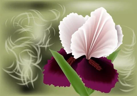Flower on blur Stock Illustration