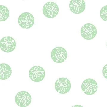 Flower boho glyph seamless pattern Illustrazione stock