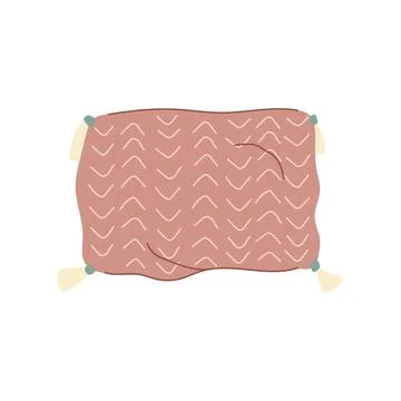 Flower boho pillow cartoon vector illustration Illustrazione stock