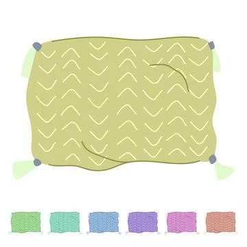 Flower boho pillow vector cartoon graphic Stock Illustration