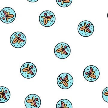 Flower boho vector seamless pattern Illustrazione stock