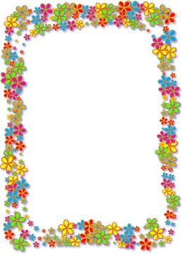 Flower Border Design Stock-Illustration