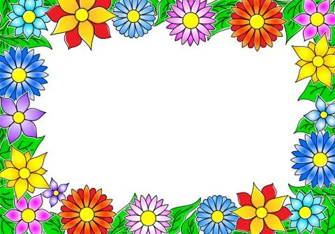 Flower border Stock Illustration
