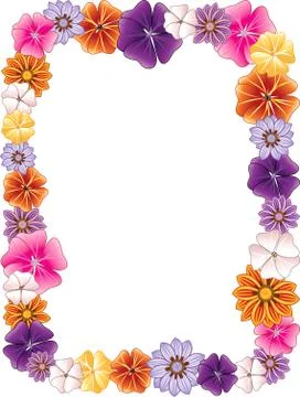 Flower Border Stock Illustration