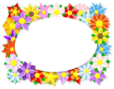 Flower border Stock Illustration